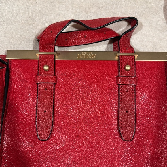 kate spade Saturday Red Leather Small Crossbody Bag - Picture 2 of 3